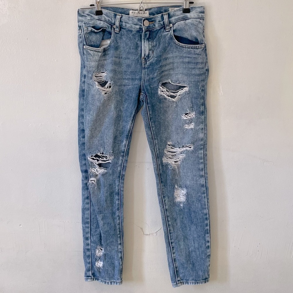 Bullhead distressed skinny boyfriend jeans